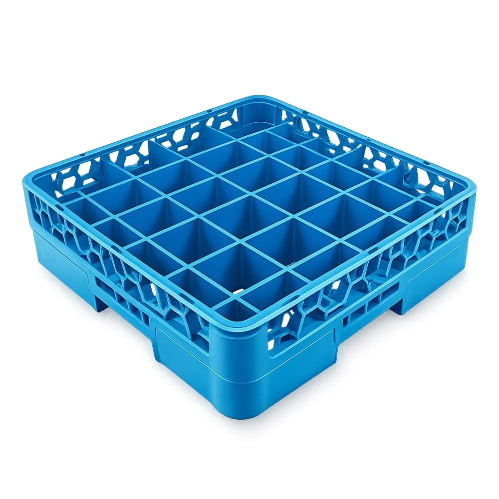 Chef360 Glass Rack 36 Compartment Blue