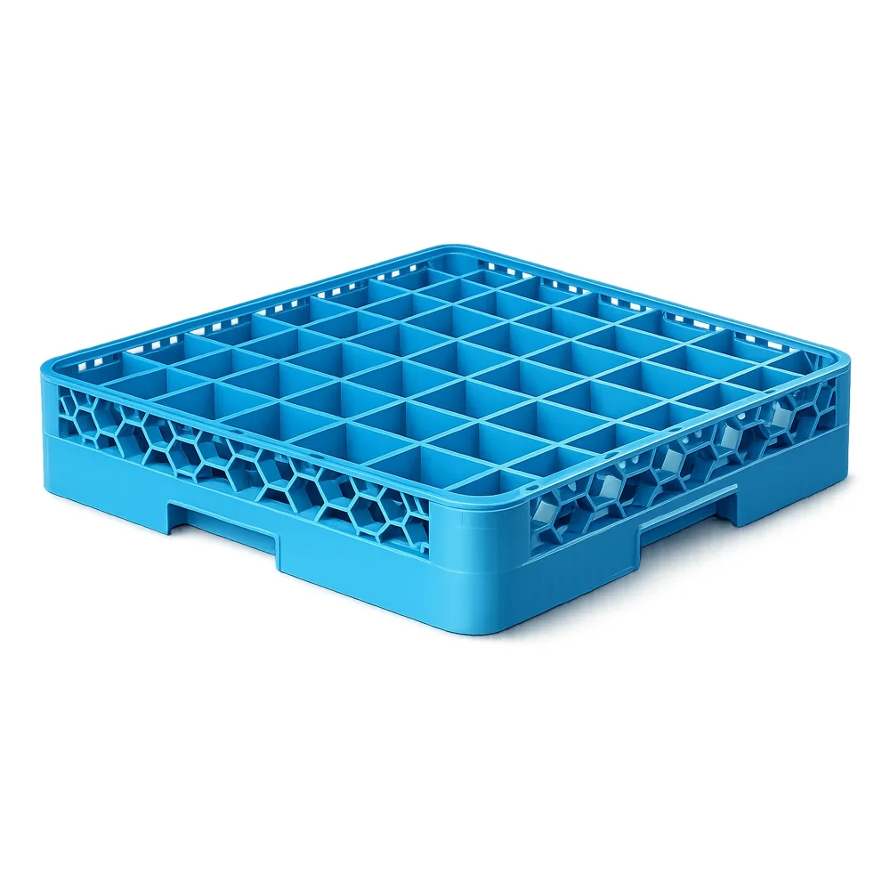 Chef360 Glass Rack 49 Compartment Blue