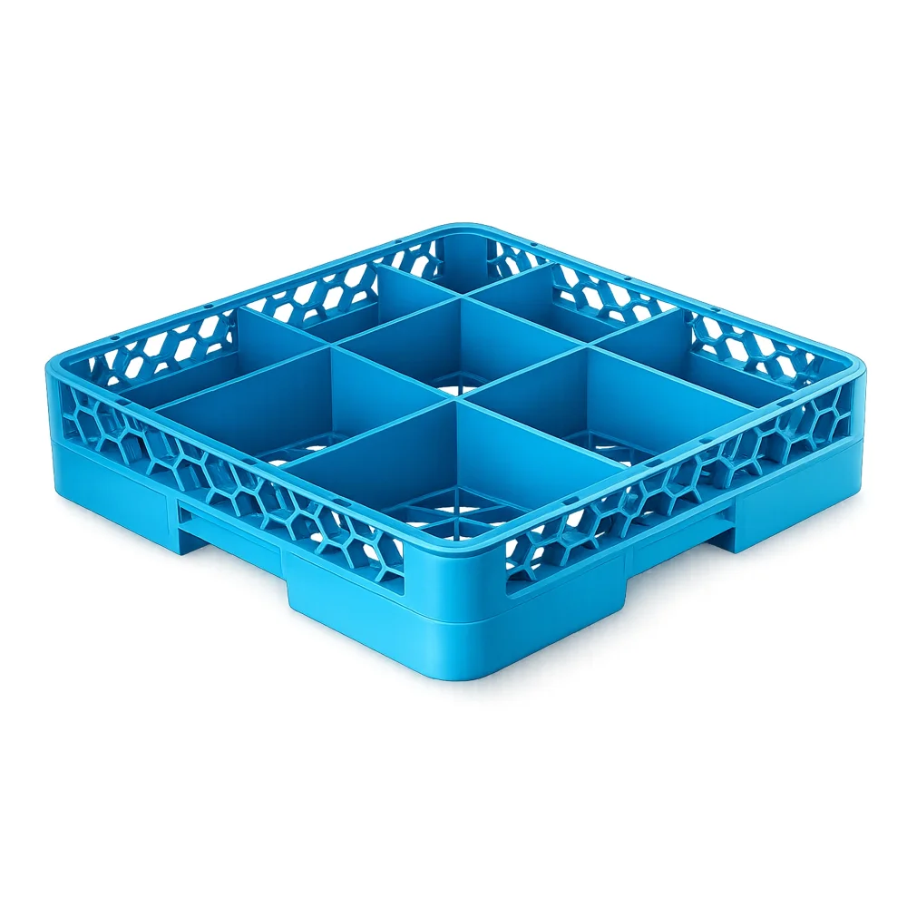 Chef360 Glass Rack 9 Compartment Blue