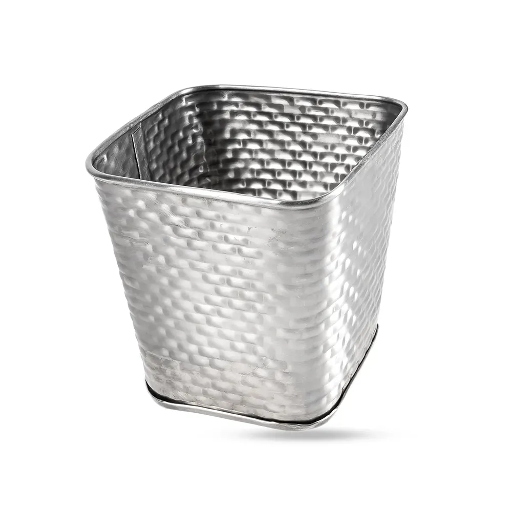 Tablecraft, Fry Cup, Steel, Tapered Square, 3.8 in Width, 3.6 in Height