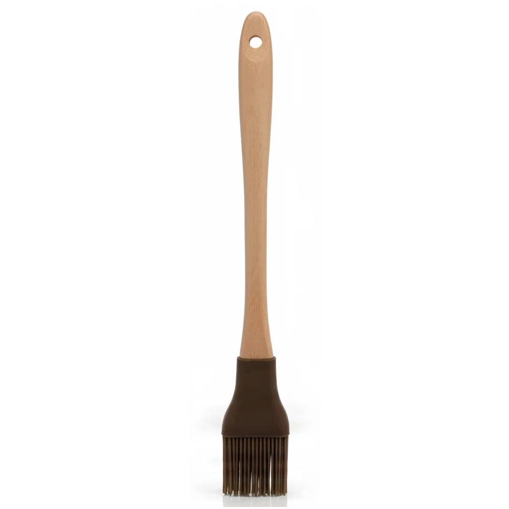 Bisetti, Pastry Brush, Beechwood Handle, Silicone Bristles, 34.5 cm