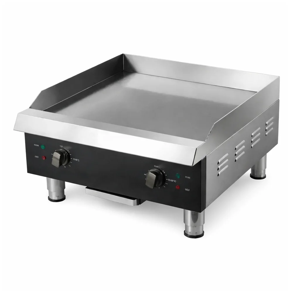 Electric Griddle 8 kW Table Top Stainless Steel Knob Control 61 × 62 × 36 cm (L × W × H)