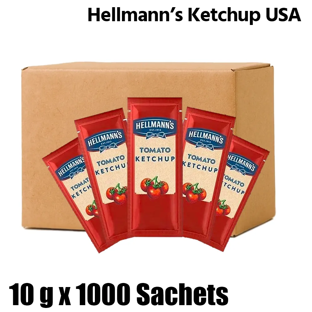 Hellmann's Halal Ketchup, 1 Box (1000 Sachets x 10g Each)
