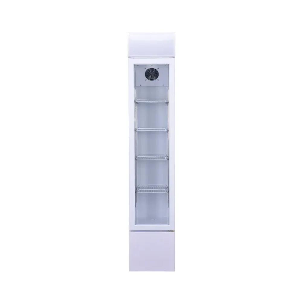 Upright Display Refrigerator, Single Hinge Glass Door, 5 Shelves, 105L Capacity, 36 x 37 x 189 cm (L x W x H)