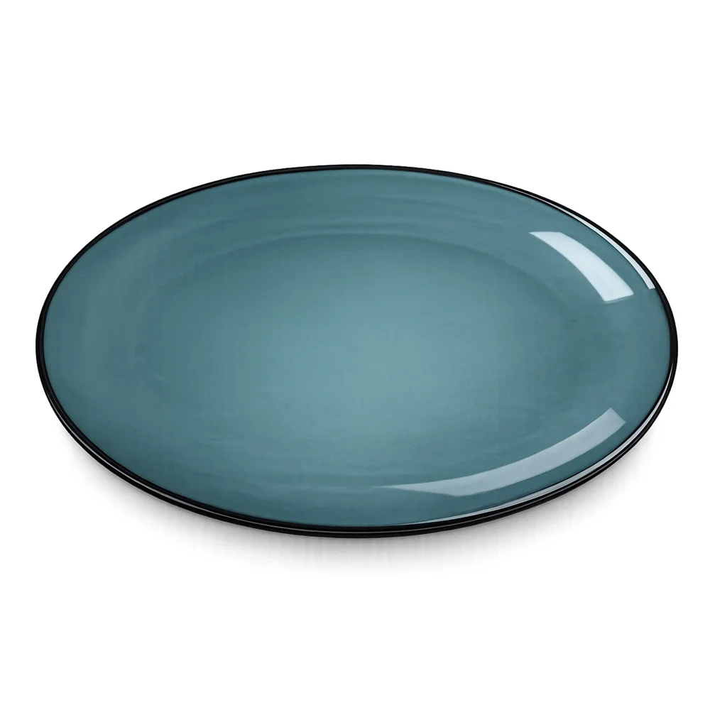 Oval Serving Plate Sage Green 31cm Impression