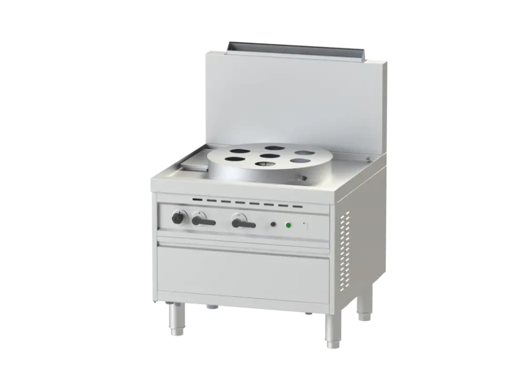 Nayati Commercial Gas Dim Sum Steamer 33kW Stainless Steel 90 x 90 x 120 cm (L x W x H)