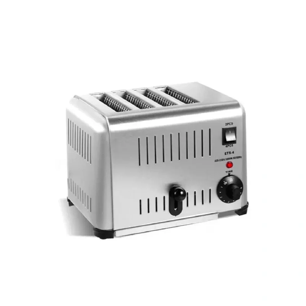 Beckers 4 Slot Bread Toaster, 2000W, Stainless Steel, Adjustable Browning Control, 37 × 21 × 22.5 cm (L x W x H)