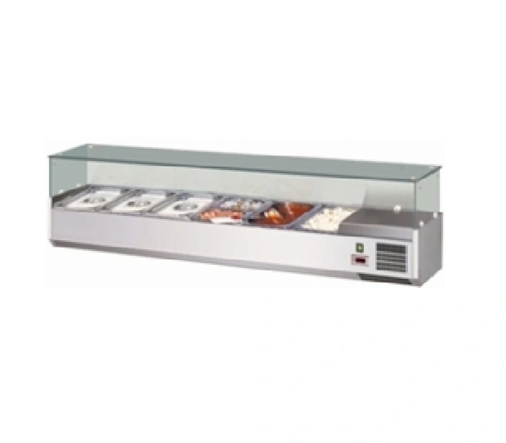Refrigerated Salad Bar Display Counter, 3 × GN 1/3, 2-10°C, 280 W, 90 × 40 × 47 cm (L x W x H)