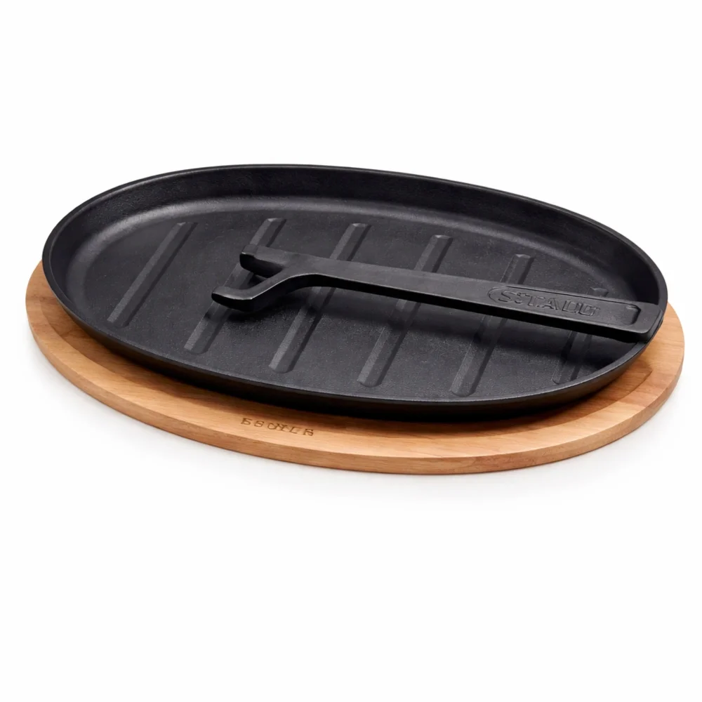Lava, Fajita Serving Plate, 28 cm Length, 18 cm Width, Cast Iron