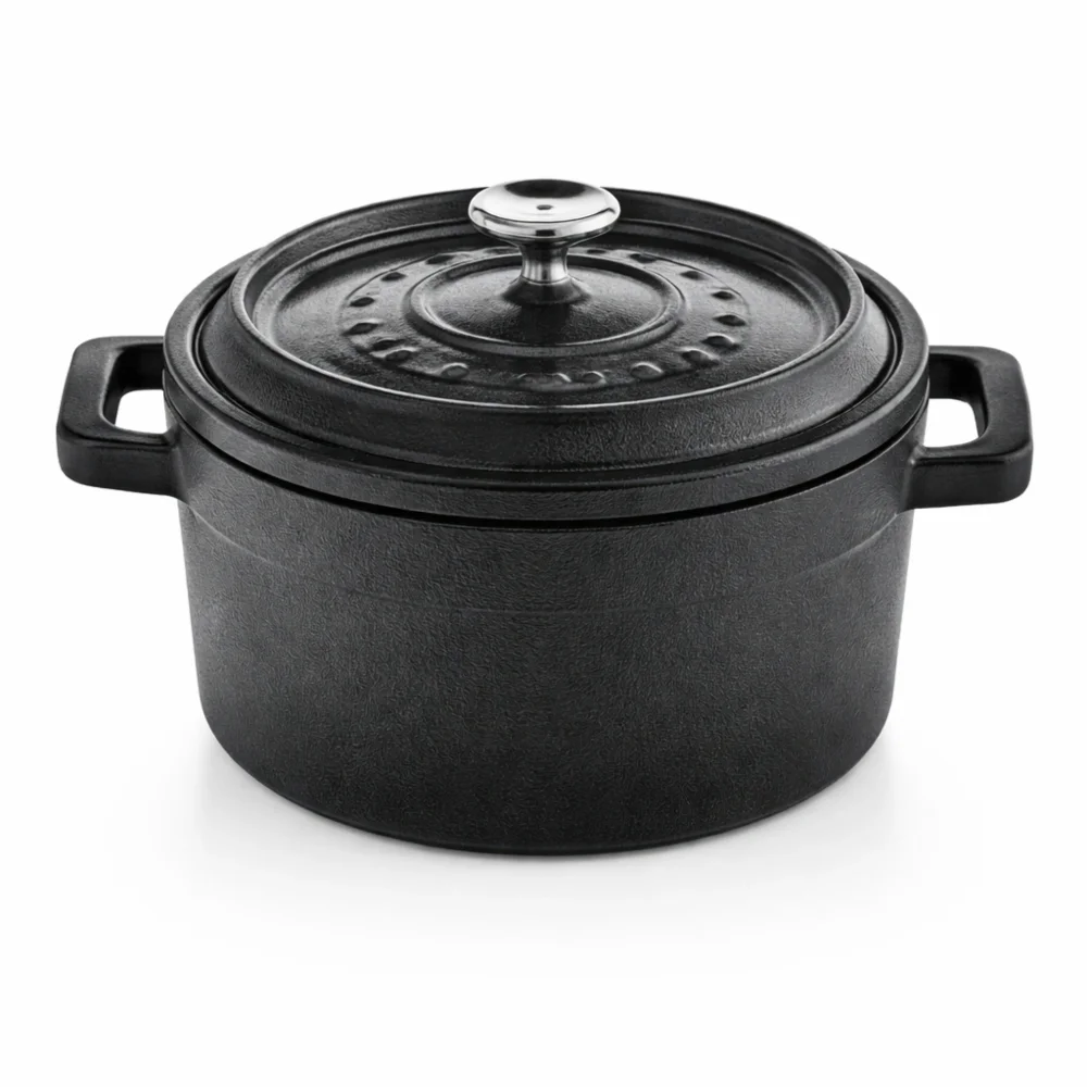 Lava, Pot, Round, 28 cm Diameter, 6.7 L Capacity, Cast Iron, Gray