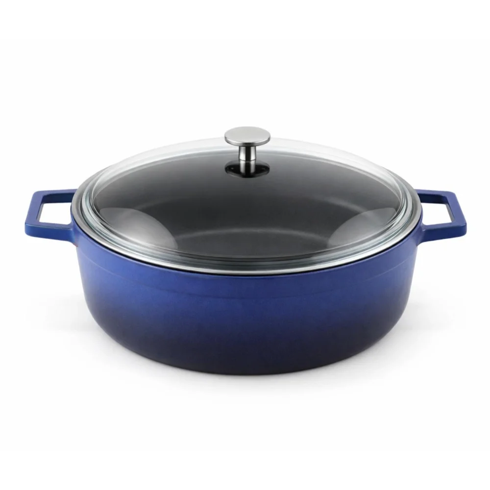 Lava, Pot, Round, 28 cm Diameter, Cast Iron, Blue
