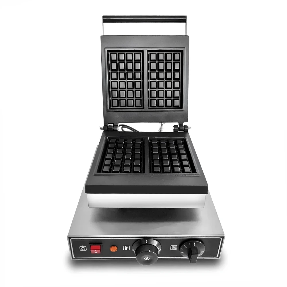 Waffle Maker 1.6 kW Electric Single Plate Stainless Steel Compact Design 35.5 × 29 × 24.5 cm (L × W × H)