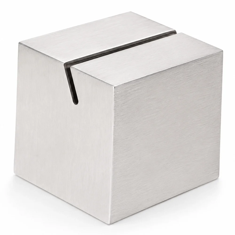 Stainless Steel Menu Card Holder Cube 7 Cm