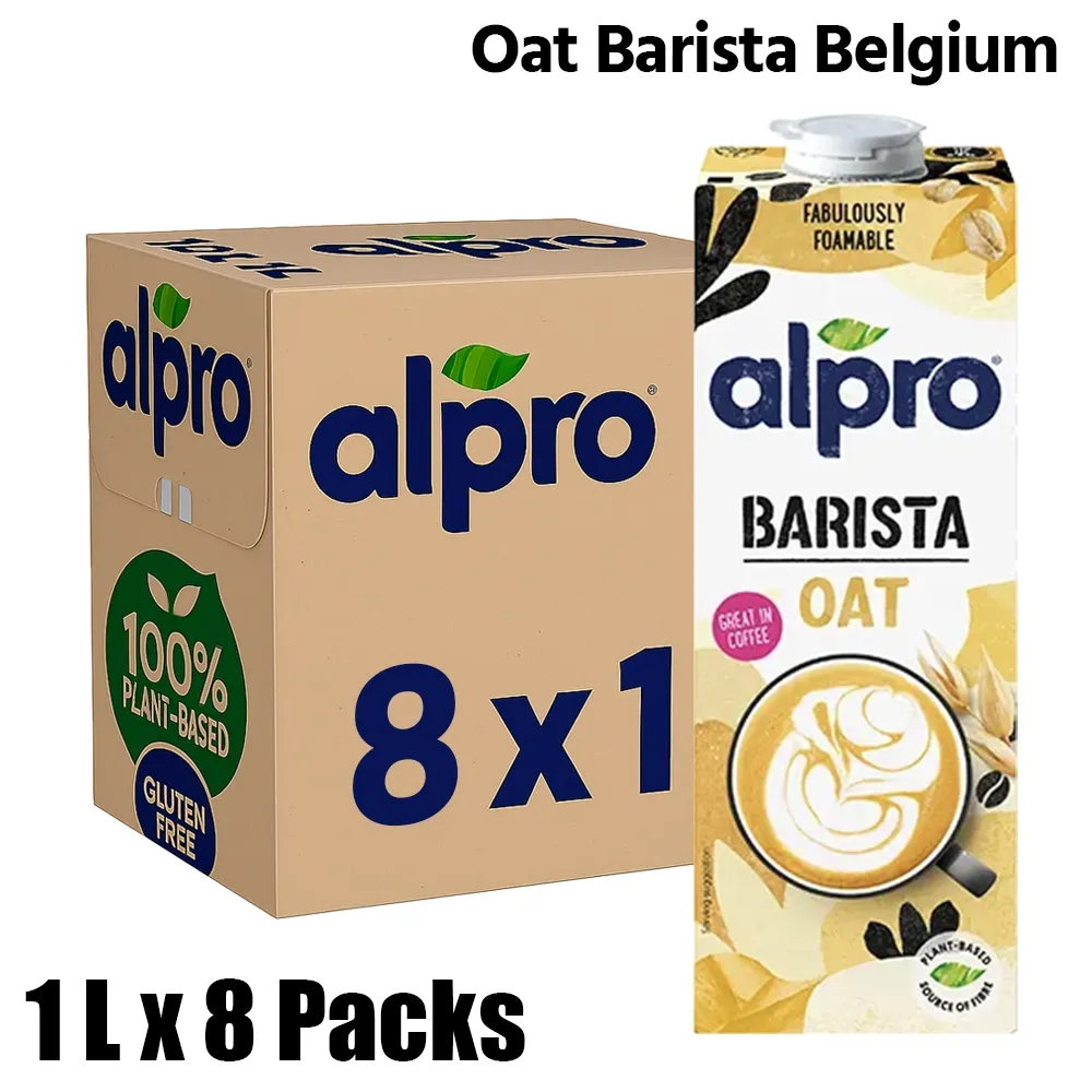 Alpro Oat professional Barista Milk, Belgium, 1 Case (8 Pack x 1L Each)