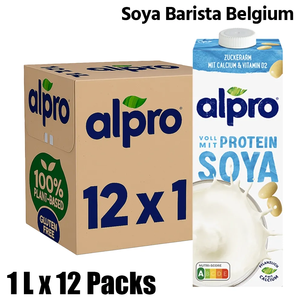 Alpro Soya Original Milk, Belgium, 1 Case (12 Pack x 1L Each)
