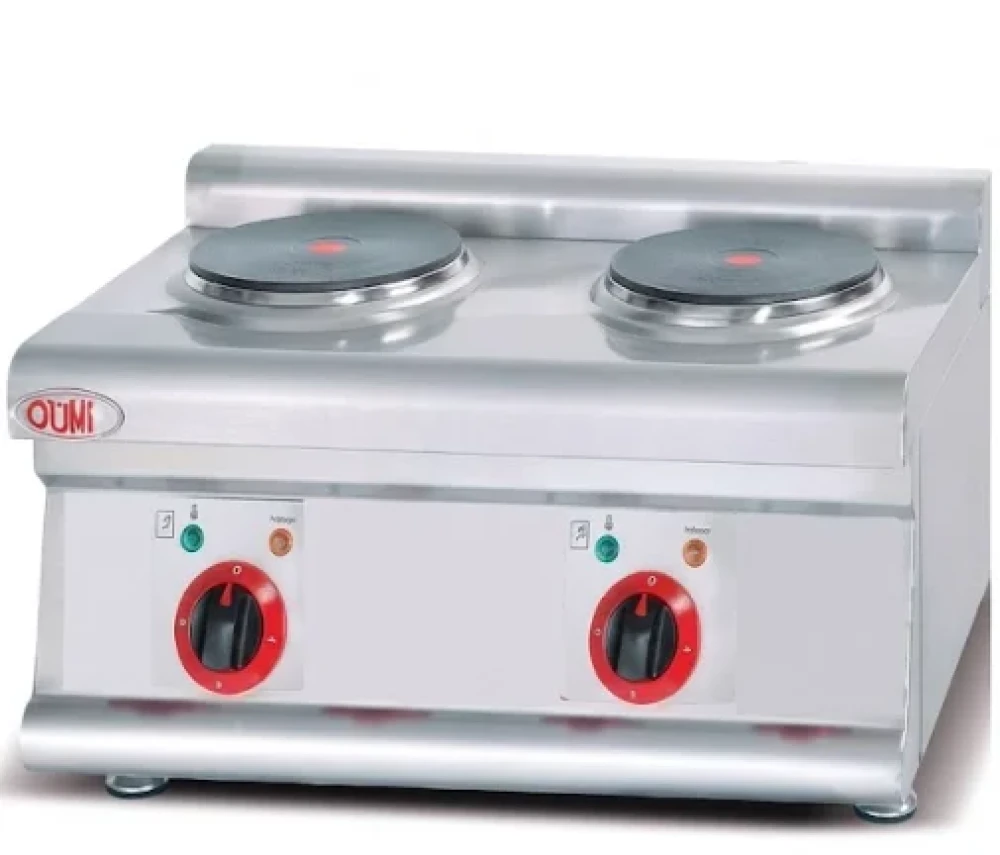 Electric 2 Plate Cooker, Counter Top, 220V, 30 × 60 × 43 cm(W x D x H)