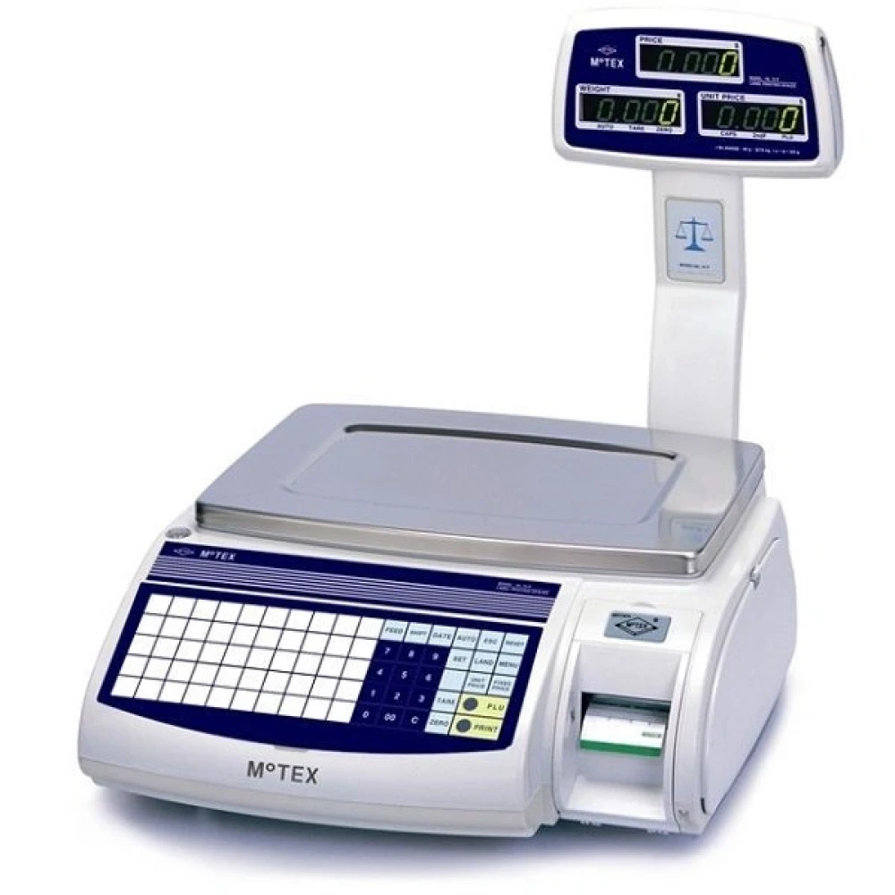 Motex 30 kg Label Printing Scale Machine 46 × 49.5 × 51 cm (L x W x H)