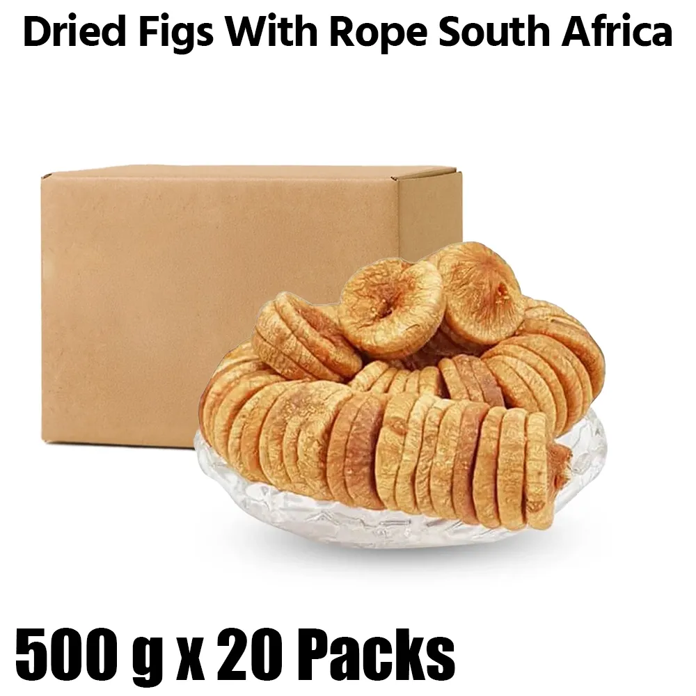 Al Douri Dried Figs With Rope, South Africa, 1 Box (20 Packs x 500gm Each)