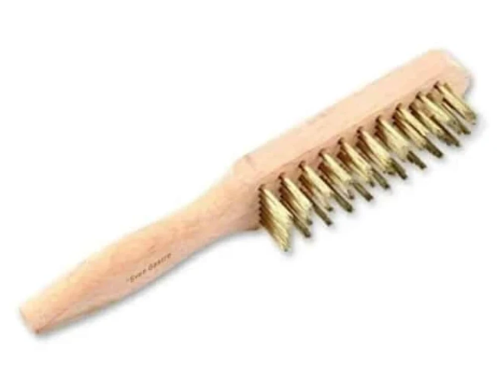 Heavy Duty, Grill Cleaning Brush, Wooden Handle and Brass Wire 26 x 3 x 3.5 (L x W x H) cm