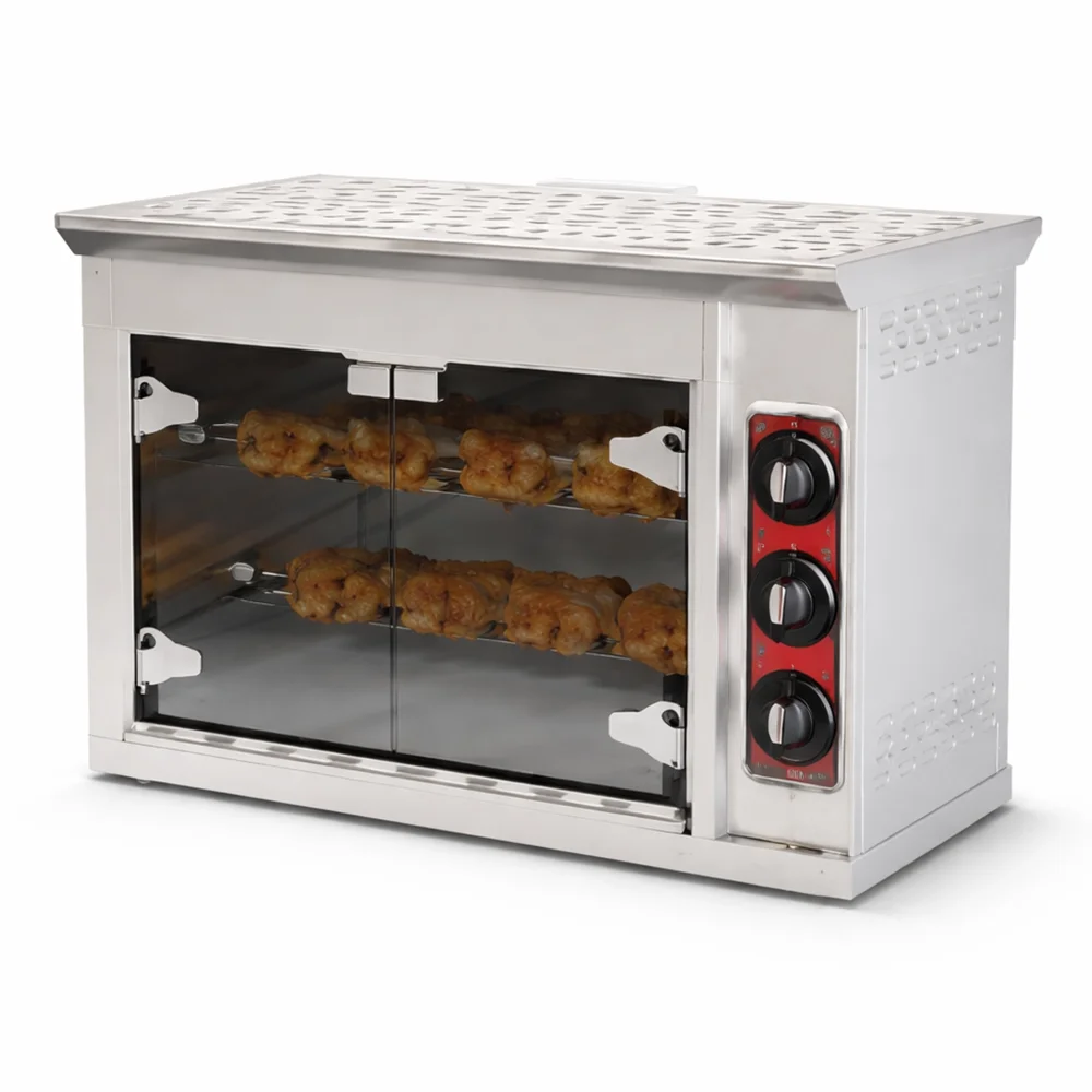 Inoks Royal, 9-Spit,Commercial Gas, Chicken Rotisserie, 7 kw