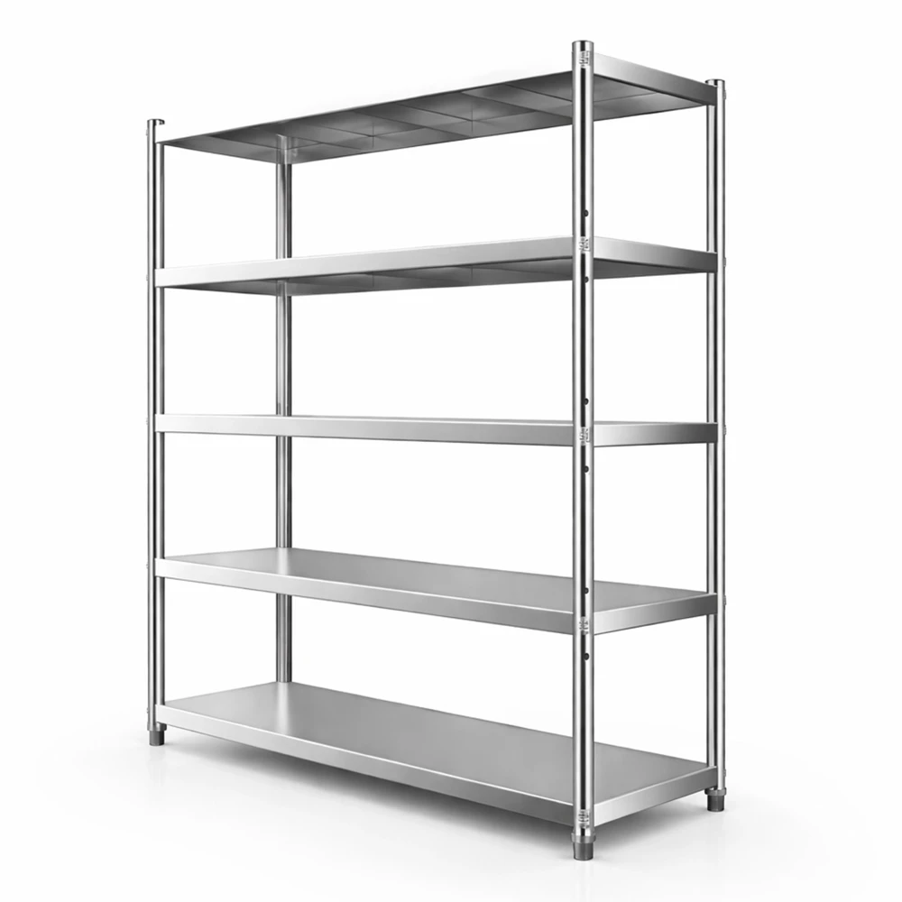 Stand 6 Shelves AISI 304 Stainless Steel Heavy Duty Storage Rack 96 × 40 × 200 cm (L × W × H)