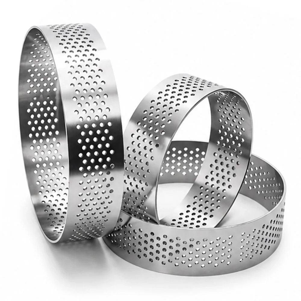 Stainless Steel Round Cake Ring Perforated 28X4.5 Cm