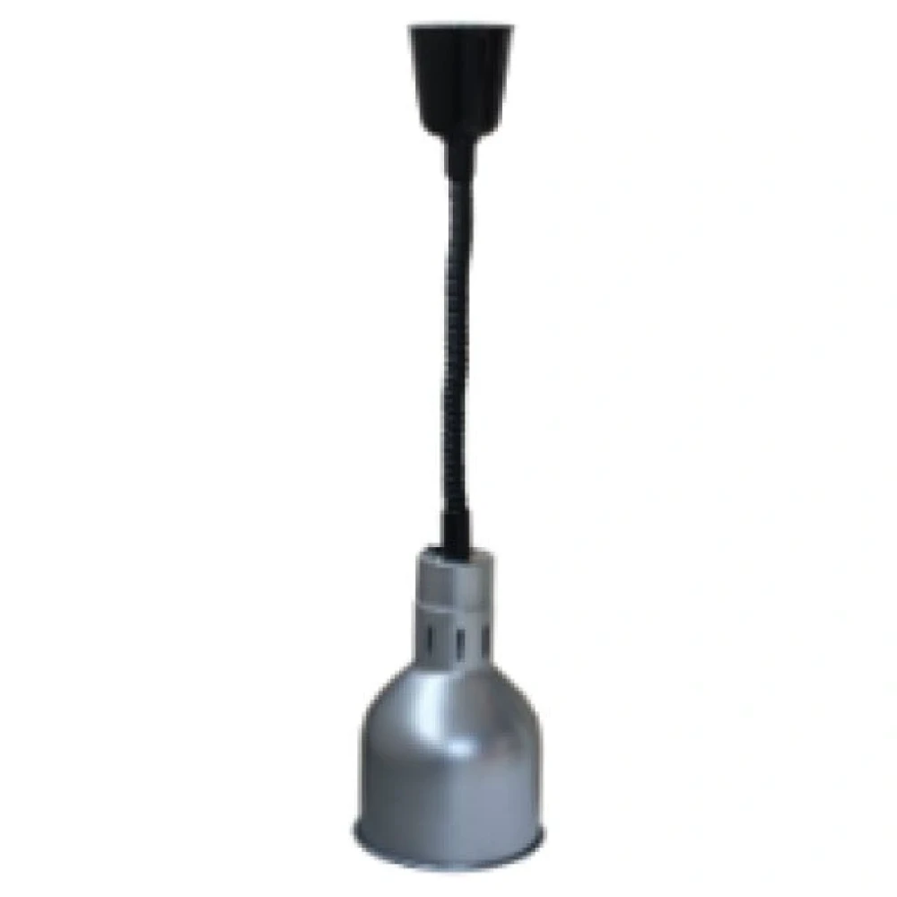 Heat Lamp with 250W Shatterproof Bulb, Black & Silver, 17.5 × 22 cm (Diameter x Height)