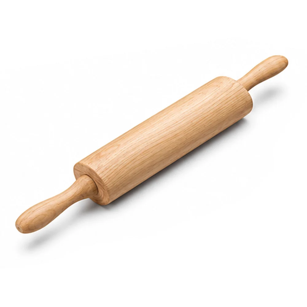 Stainless Steel with Wooden Handle Rolling Pin 28 Cm