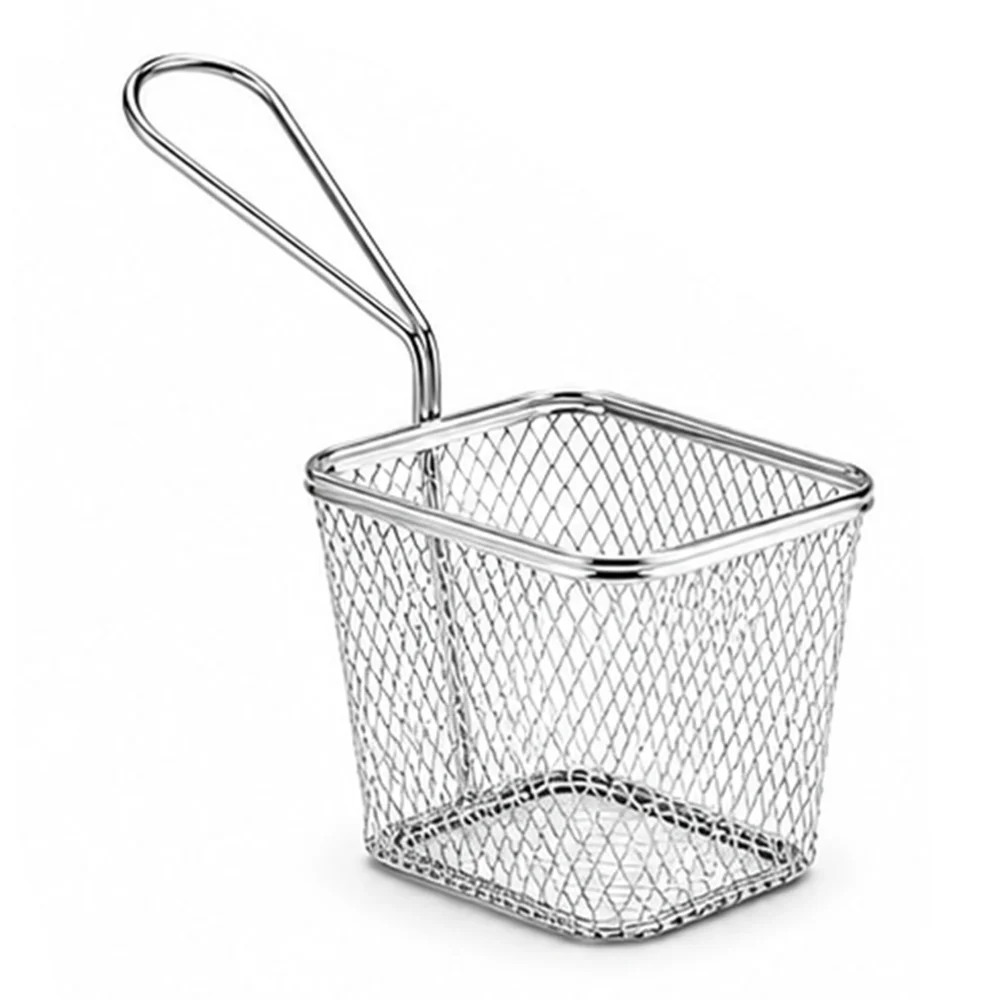 Stainless Steel Rectangular Serving Basket 10X8X7 Cm