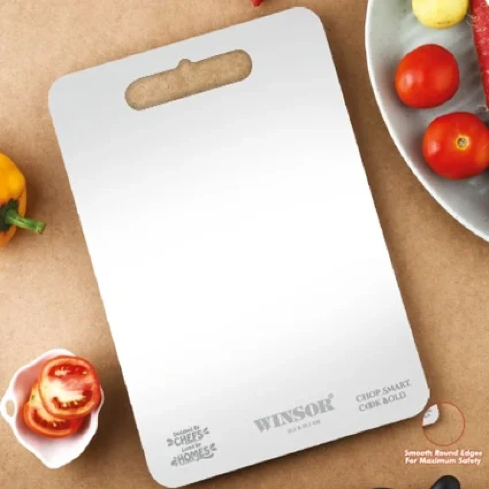 Winsor Stainless Steel Chopping Board 1 mm, Scratch & Rust Resistant, Easy Clean