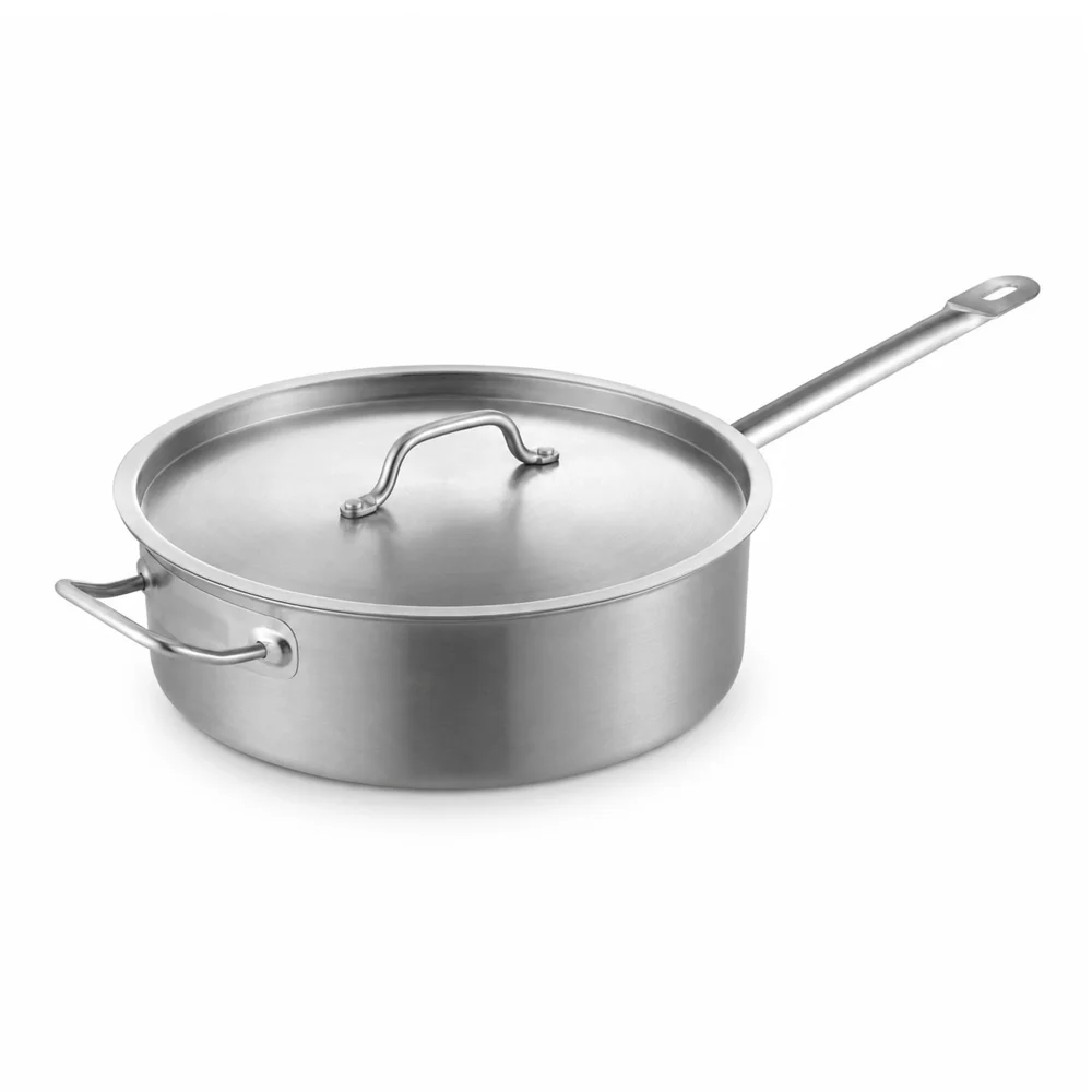 Saucepan D26cm x H8.5cm - 4.5L with Lid Stainless Steel