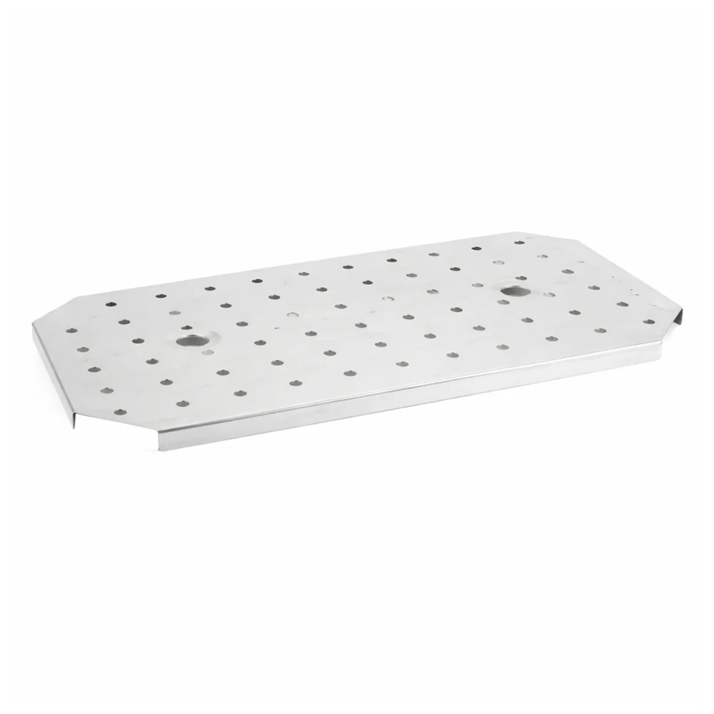 Drain Shelf GN 1/1 Stainless Steel Rectangular Silver Finish for Commercial Kitchen Use