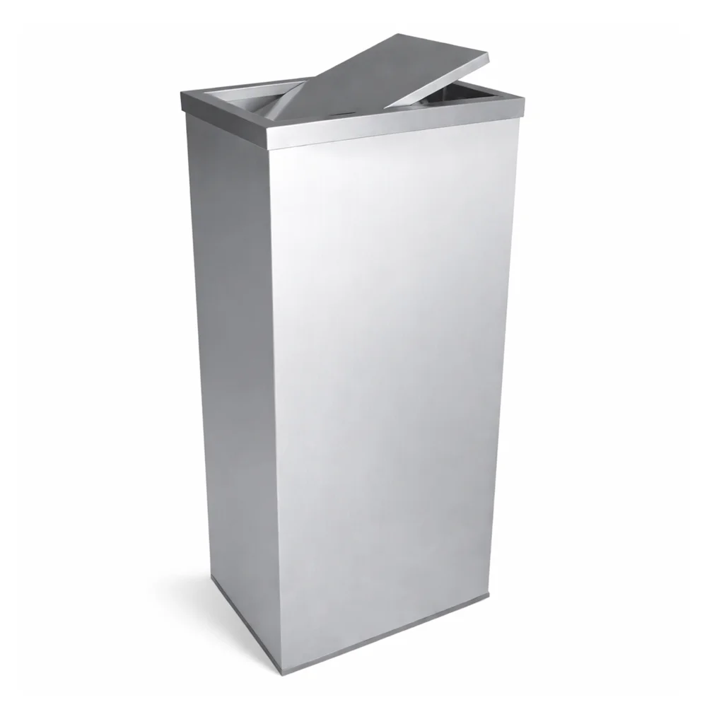 Wheelmate, Stainless Steel Swing Bin, 30 L Capacity, Silver