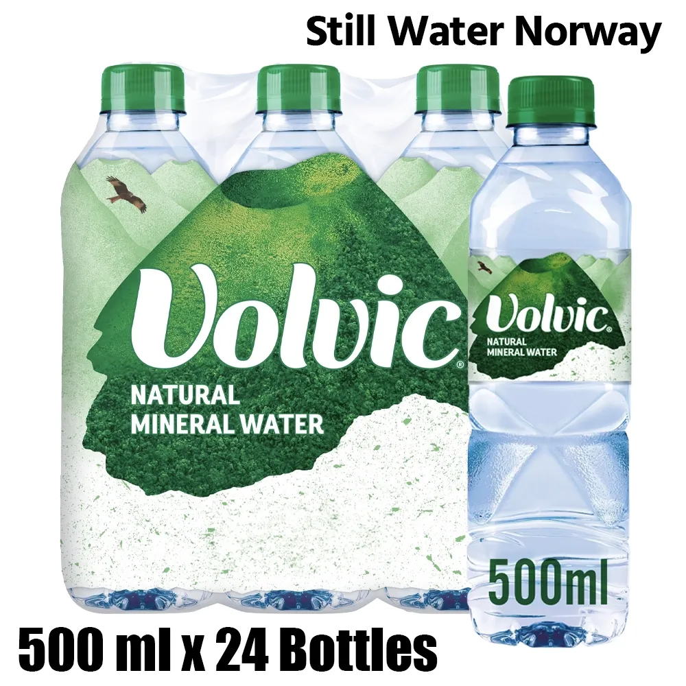 Volvic Still Water, France, 1 Box (24 Bottles x 500ml Each)