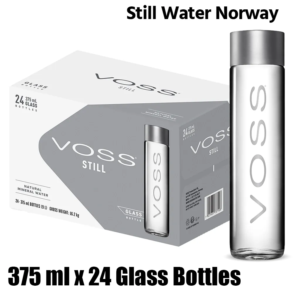 Voss Still Water, Norway, 1 Box (24 Bottles x 375ml Each)