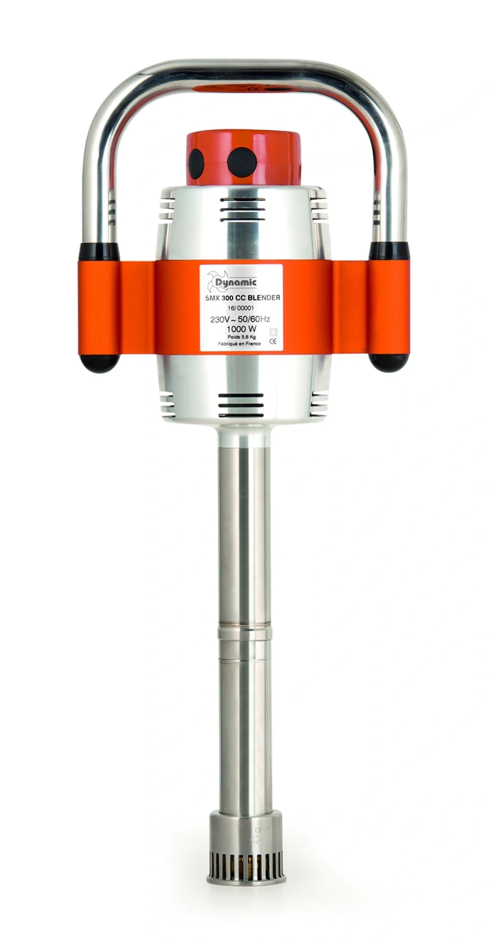 Dynamic Professional Blender Homogenizer, 1000W, 220–240V, Stainless Steel, 30 × 12.5 × 60.9 cm (L × W × H)