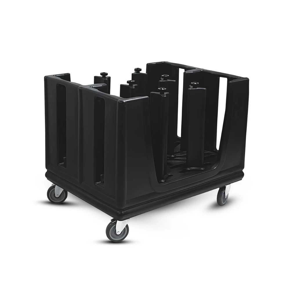 Tribeca, Adjustable Dish Cart, 6 Divider, Black, 900 mm Height