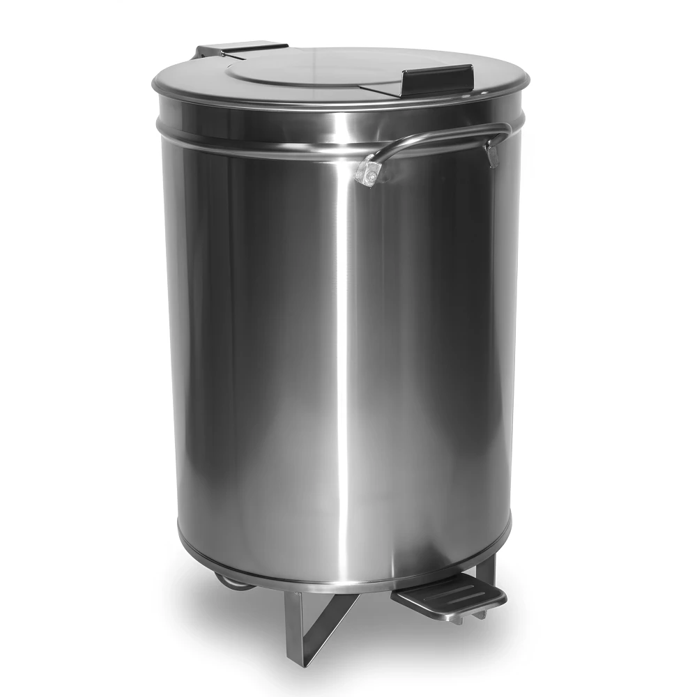 Inox Piave, Pedal Waste Bin, 90 L, Silver, Stainless Steel