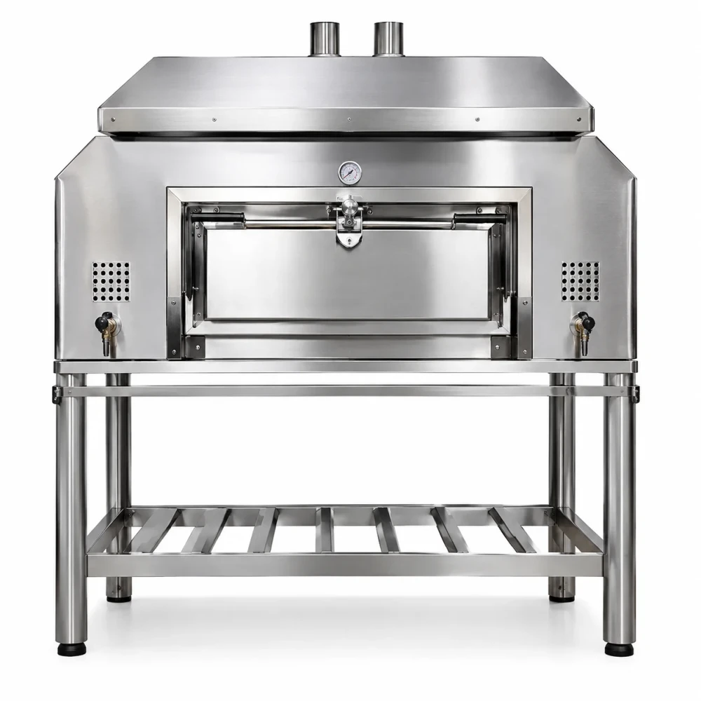Free Standing Arabic Gas Oven with Under Shelf, 40 kW, Stainless Steel AISI 304, 100 × 100 × 180 cm (L x W x H)