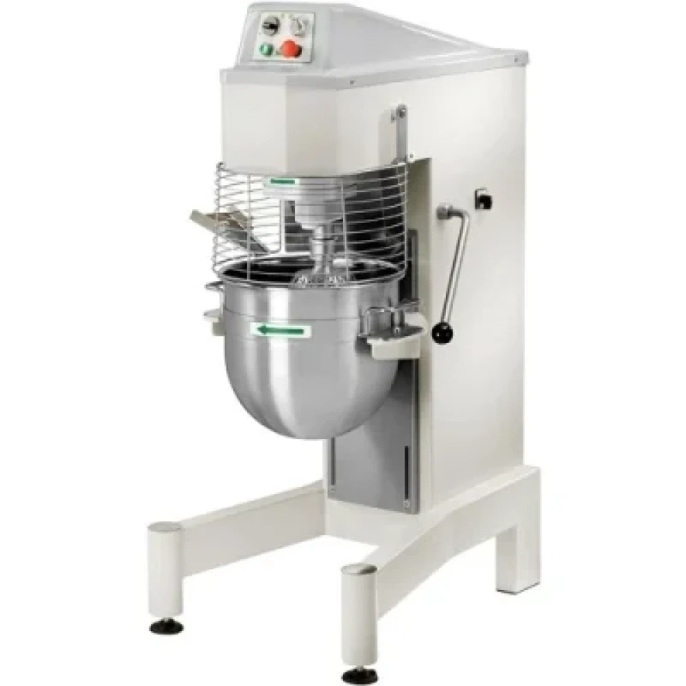 Fimar Commercial Planetary Mixer, 80 L, 3000 W, Variable Speed 30-120 RPM, Mechanical Controls, 400 V, 93 × 73 × 168 cm (L x W x H)