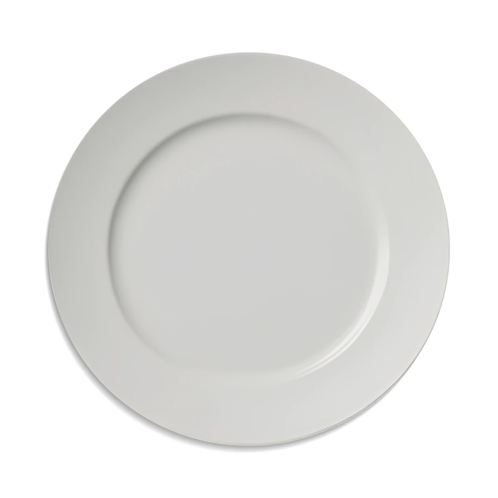 Melamine 28 cm Glossy Flat Plate White