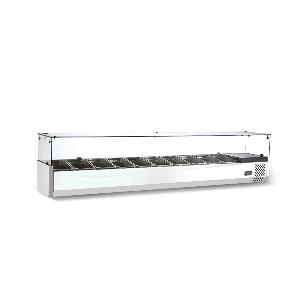 Rotor, Salad Showcase Refrigerated, 10 Pans, 140 W