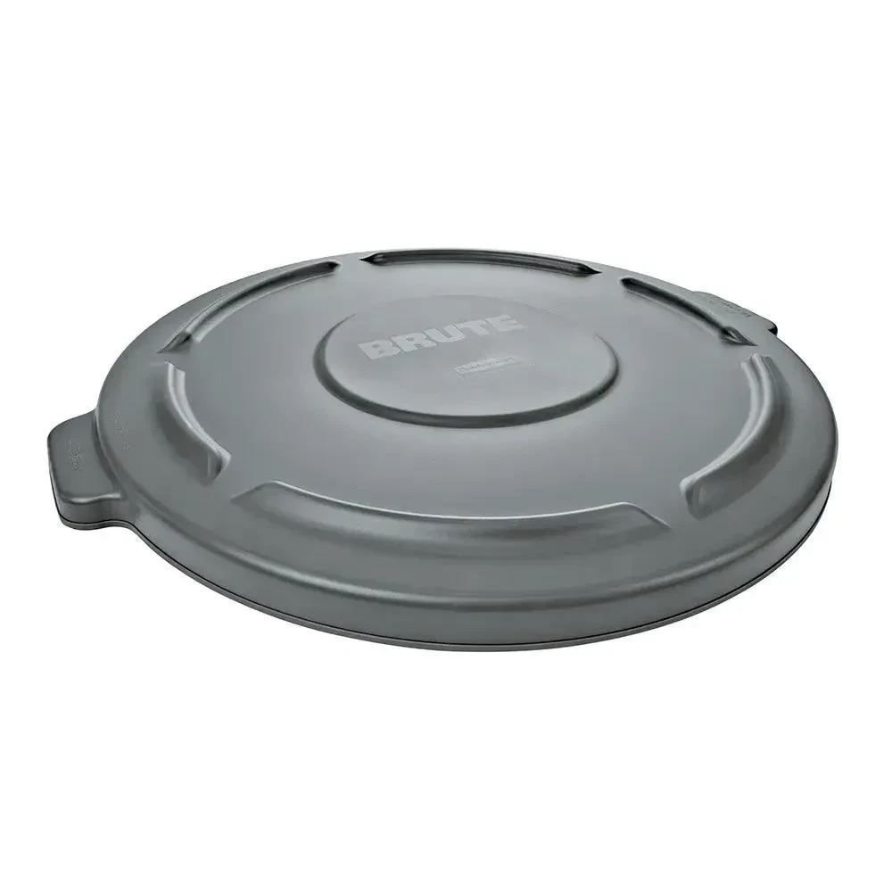 Rubbermaid BRUTE Gray Lid for 37.9 L (10 Gallon) Round Waste Container, Heavy-Duty Plastic Cover