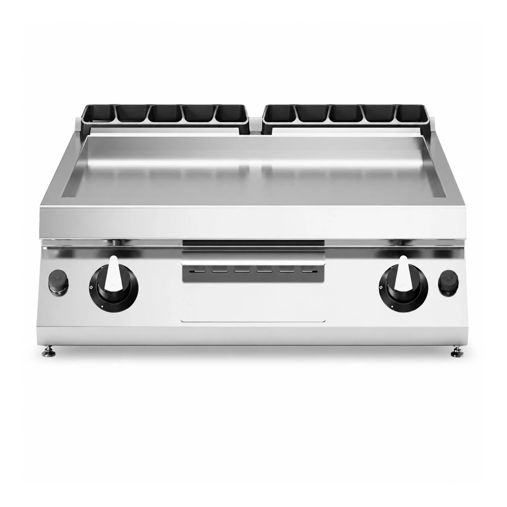 Modular Gas Griddle with Smooth Mild Steel Plate Top, 12 kW Gas Power