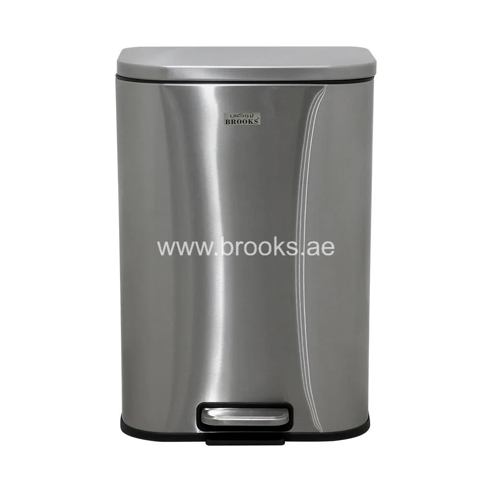 Soft Close Pedal Bin 12 Lt Polypropylene and Stainless Steel 26.5 × 22.3 × 38.8 cm (L x W x H)