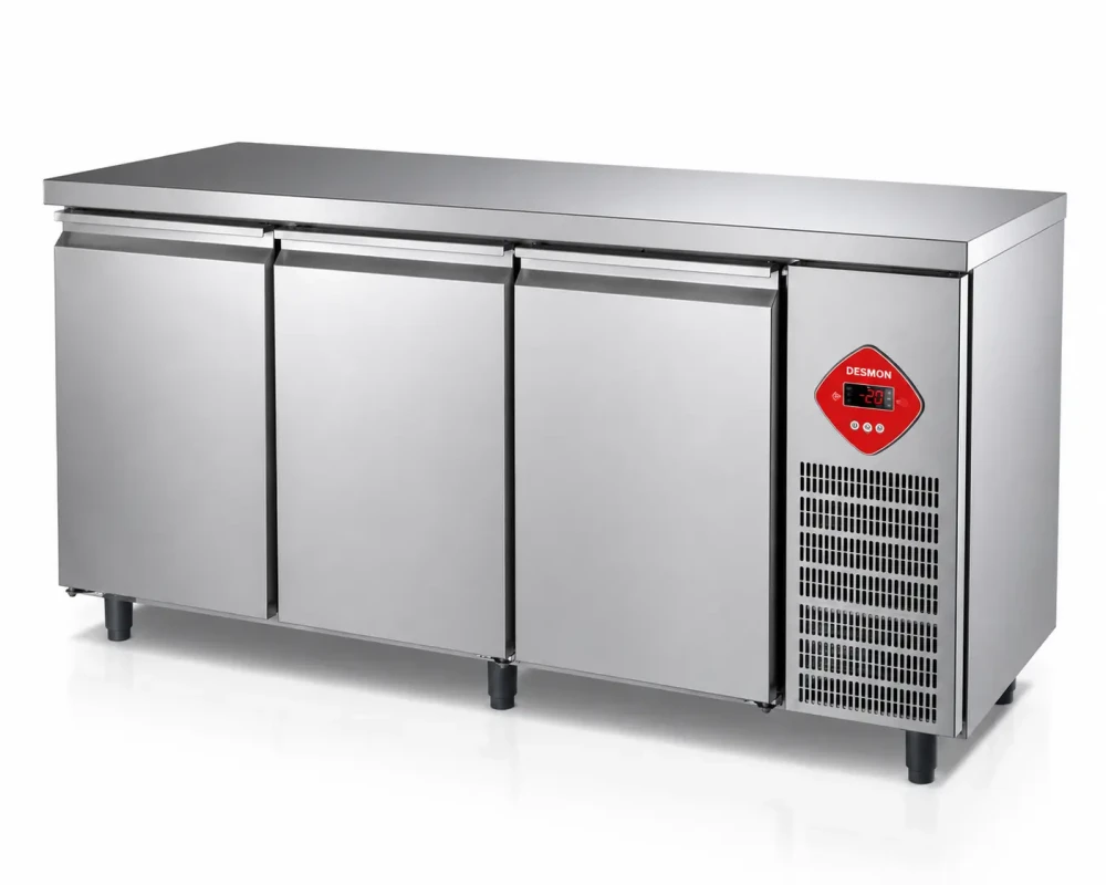 Desmon Under Counter Chiller 3 Door 428 L Stainless Steel R290 Digital Controller177.5 × 70 × 85 cm (L × W × H)
