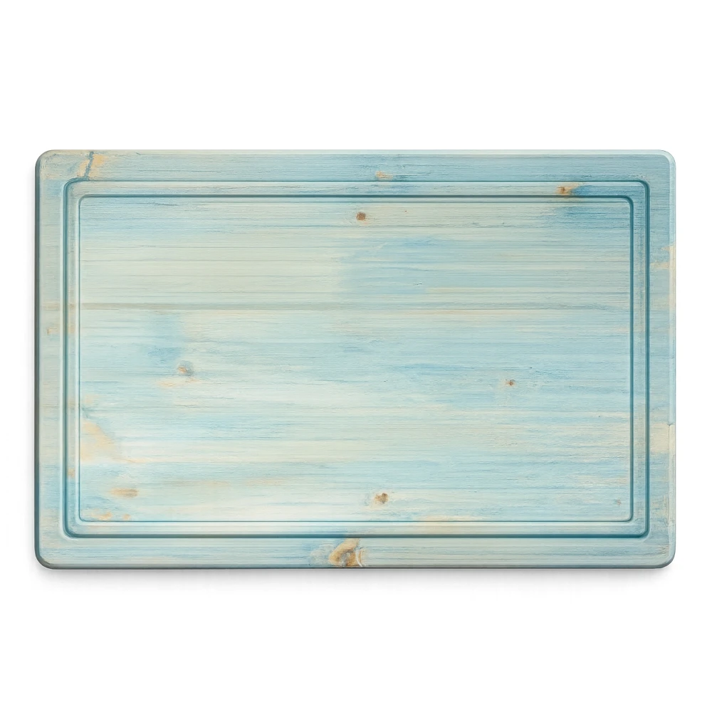 Bisetti Vintage Wood Cutting Board Light Blue