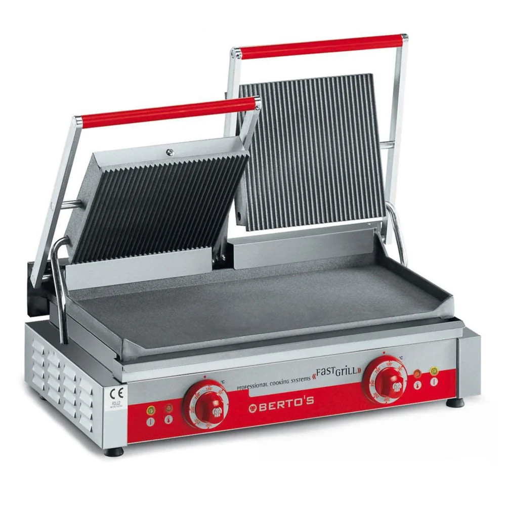 Berto, Fast Grill, Electric, Flat Bottom & Grooved Top