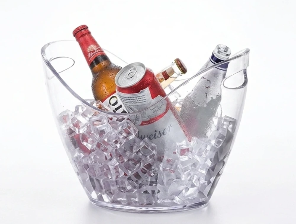 Ice Bucket Clear Acrylic 4L Transparent 26.5 x 20 cm (L x H)