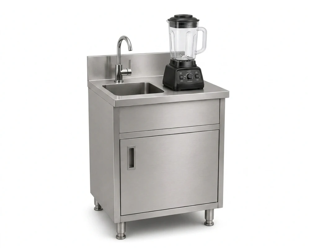 Blender Station with Single Bowl Sink Stainless Steel 45 x 75 x 100 cm (L x W x H)